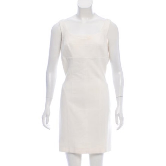 Narciso Rodriguez sleeveless off white shift dress - Picture 1 of 5